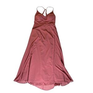 NWT Azazie Rose Pink Racerback Spaghetti Strap Dress, 12-14 w/ Custom Large Bust